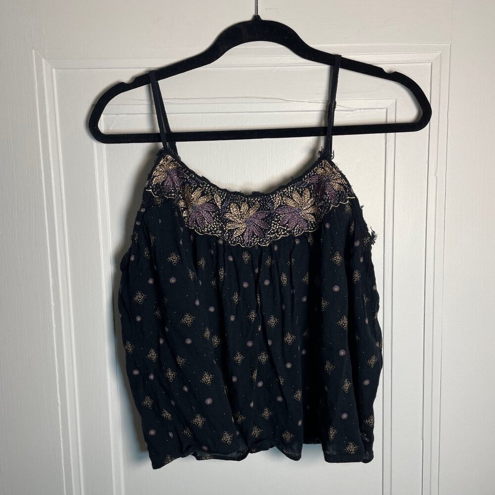 Boho-Chic American Eagle Embroidered Cami Tank